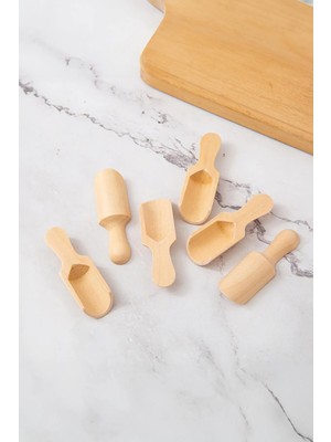 Mikasso 6 Lı Ahşap Baharat Kaşığı Ahşap