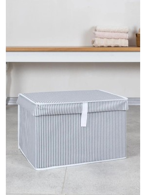 Mikasso Hueva Home Çok Amaçlı Kutu Mini - Gri 40X30X26 Kumaş Gri 40 x 30 Tr