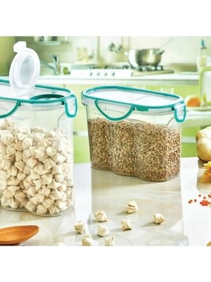 Mikasso 2.4 Lt Silikon Contalı Erzak Kabı- 3 Adet FMA40307 SA-590 Plastik Turuncu