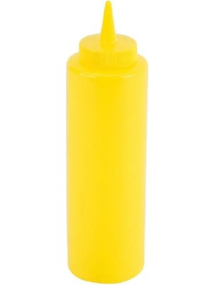 Mikasso Sızdırmaz Kapaklı Plastik Ketçap Acı Sos Sıkma Şişesi 700 ml Plastik Şeffaf