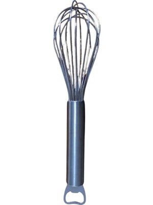 Mikasso Çırpma Teli Paslanmaz Çelik Şişe Açacaklı Yumurta Hamur Kek Çırpıcı Karıştırıcı Tel Paslanmaz Çelik
