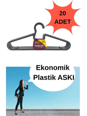 Mikasso Plastik Elbise Askısı Dolap Askısı Esnek Ekonomik Askı By Omak 20 Adet Plastik Beyaz Tr