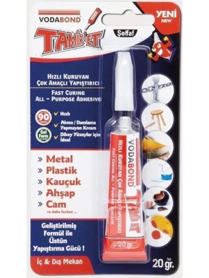 Mikasso Tamir Et Çok Amaçlı Jel Yapıştırıcı 20 gr Metal - Plastik - Kauçuk - Ahşap - Cam