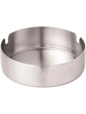 Mikasso Metal Kül Tablası Büyük Boy Metal Gri Yuvarlak