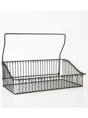 Mikasso 30*20 Çok Amaçlı Sepet Siyah Plastik Beyaz 30 x 20 Cn