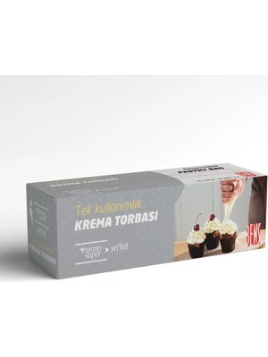 Mikasso Şeffaf Krema Krem Şanti Sıkma Torbası Tek Kullanımlık 51CM. 72'li Belirtilmemiş