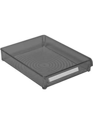 Mikasso Düzenleyici Raf Şeffaf Siyah 20CM Akrilik Beyaz