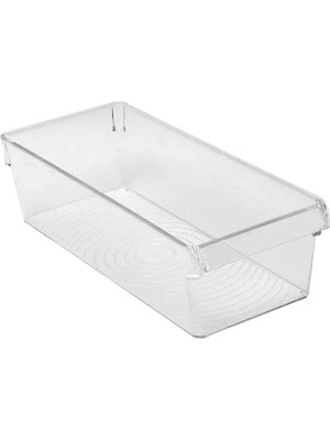 Mikasso Buzdolabı Içi Organizer Dolap Içi Düzenleyici Raf 360*150*100 mm Plastik Tr Beyaz
