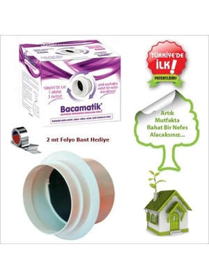 Mikasso Aspiratör Davlumbaz Baca Klapesi Koku Önleyici Klape