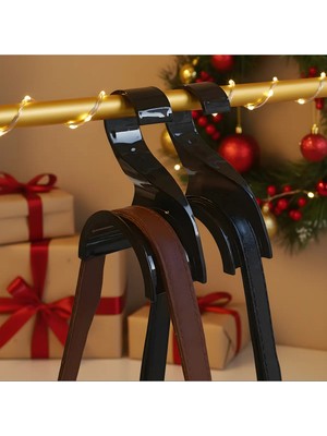 Mikasso Çanta Askısı - Dolap Içi Şeffaf Siyah Organizer (4ADET) Plastik 10 x 15 Siyah Tr