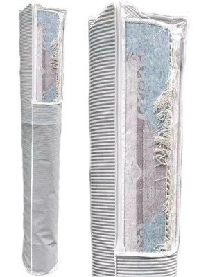 Mikasso 2 Adet-Pencereli Halı Hurcu Seti ( 1 Adet 4m2 1 Adet 6m2) Mika 170 x 40 Gri Tr