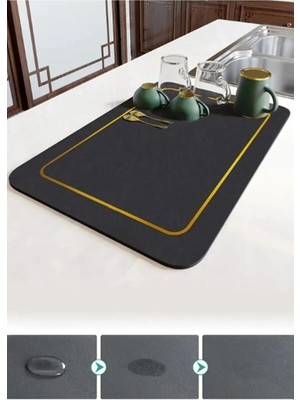 Mikasso Sihirli Bulaşık Yıkama Matı | Kurulama Matı 40X50 Bulaşık Kurutma Matı Katlanabilir Tezgah Üstü Ped