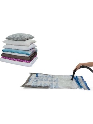 Mikasso Vakumlu Poşet,hurç 55X90 Hurç 1 Adet Vacuum Bag Xlarge Plastik Gri