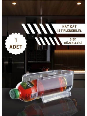 Mikasso Kat Kat Istiflenebilir Şişe Düzenleyici Buzdolap Içi Düzenleyici Şişe Rafı 1 Adet Plastik 10 x 15 Tr