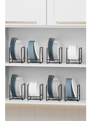 Mikasso 2 Adet Tabaklık Rafı Tabak Kurutmalık Mutfak ve Tezgah Düzenleyici Bulaşıklık Organizer Standı Met