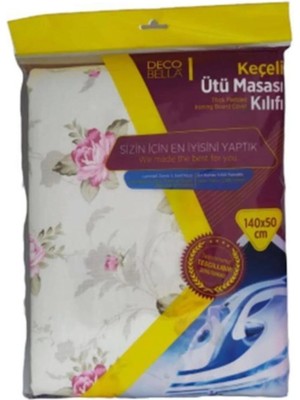 Mikasso Keçeli Ütü Masası Kılıfı 140*50 Pembe Beyaz