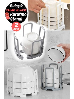 Mikasso Mutfak Kurutma Rafı Kaseler Sofra Depolama Tutucu Organizatör Dolabı Yuvarlak Tabak Kase Organizer P