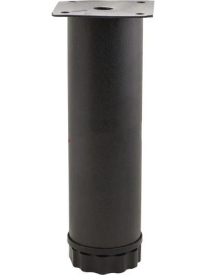 Mikasso Mobilya Ayağı Metal 20 cm Alttan Ayarlı 42 mm Mat Siyah Ayak Siyah