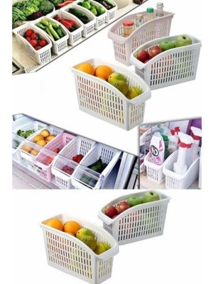 Mikasso 10 Adet Buzdolabı Düzenleyici Organizer, Temiz ve Pratik Dolap Içi Düzenleme Seti Plastik Tr Beyaz