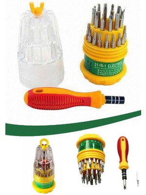 Mikasso Faytek-10 31 Parça Tornavida Seti Yumurta Tornavida Bits Uç Seti 31 Parça Taşınabilir 1410