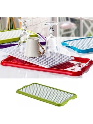 Mikasso Pratik Lavabo Tezgah Üstü Bulaşık Kurutmalığı Süzmatik 22X40 cm Plastik
