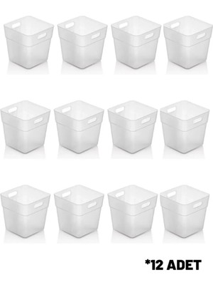 Mikasso 12'li Set Buzdolabı & Kapak Içi Düzenleyici, Organizer Kutu Plastik Tr