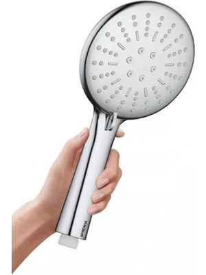 Mikasso Banyo Duş Başlığı El Duşu 3fonksiyonlu Gümüş Plastik