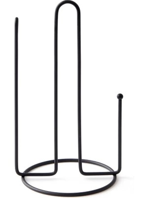 Mikasso Tezgah Üstü Kağıt Havlu Tutucu - Siyah - 15,5X13,5X27,5 cm Siyah Çelik