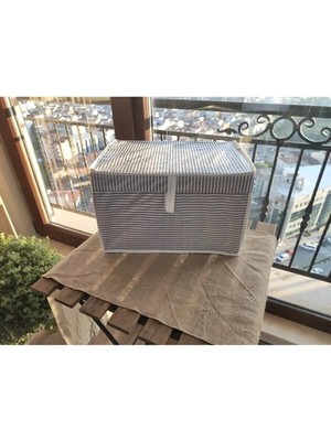 Mikasso Çok Amaçlı Kutu Mini 40X30X26 cm Kumaş 40 x 30 Gri