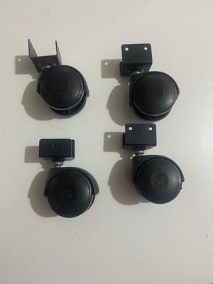 Mikasso 4 Adet 30MM Sunta ve Mdf'ye Geçme Masa Tekerliği Siyah