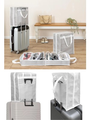 Mikasso Ayakkabı Organizeri Bölmeli Seyahat Tipi Ayakkabı Çantası Valiz Bavul Ayakkabı Düzenleyici Hurç Kuma