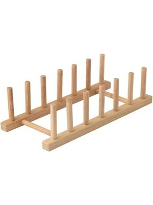 Mikasso Bambu Ahşap Tabaklık Tabak Standı 27,5cm x 12 cm Bambu Turuncu