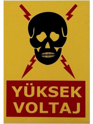 Mikasso Iş Güvenlik Uyarı Levhası Pvc 25X35 Yüksek Voltaj