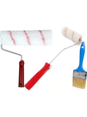 Mikasso Boyacı Seti Set Superlux Iç ve Dış Cephe Rulo Parmak Rulo Kestirme Fırça No:3 Set 3'lü