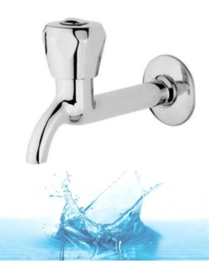 Mikasso Klasik Musluk Uzun Başlık Sıcak Su Topbaş Topaç Koç Başlık Duvardan Tek Giriş