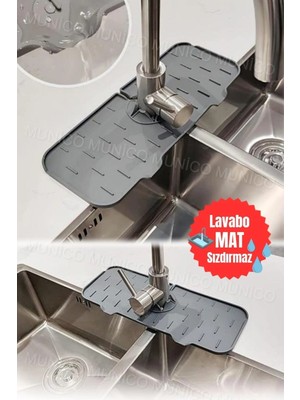 Mikasso Ekstra Kalın Su Sıçrama Koruması Temizlik Süresini Kısaltır Musluk ve Tezgah Arasında Su Geçirmez Th