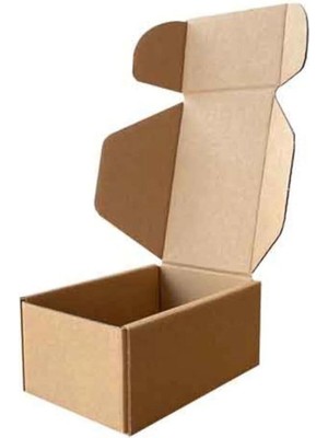 Mikasso 10X7X4,5CM Kilitli Kutu - 0,1 Desi Kutu - Kraft - [10 Adet] 11 x 18 cm
