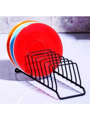 Mikasso Metal Tabak Standı - 9 Bölmeli Metal Gri