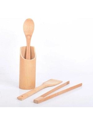 Mikasso Dekoratif ve Pratik Ahşap Mutfak Gereçleri Seti Çok Renkli