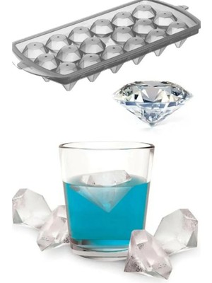Mikasso Elmas Şeklinde Buz Kalıbı 18'li Plastik