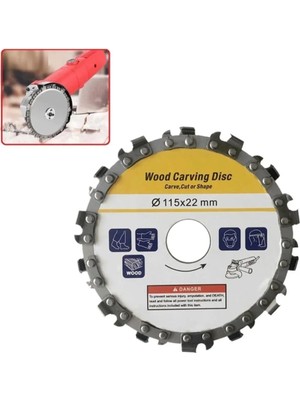 Mikasso Zincirli Ispiral Kesici Disk 115 mm Ağaç Kesme Diski Küçük 115MM Avuç Içi Taşlamalara Testere