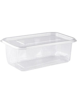 Mikasso Düz Kapaklı Plastik Sızdırmaz Kap 1000 cc /g 50'lü Plastik