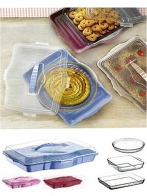 Mikasso Trio Kek ve Borcam Taşıma Kabı Plastik Beyaz