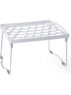 Mikasso Dolap Düzenleyici Organizer Raf Plastik 35 x 50 Beyaz