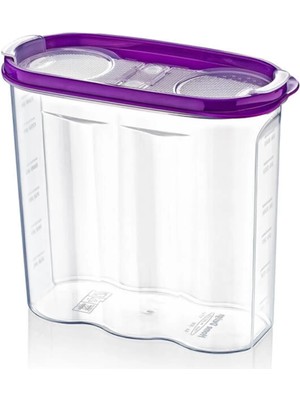 Mikasso **(3ADET)** Erzak Kabı No:2 (1,7 Lt.) KL24 Plastik Beyaz