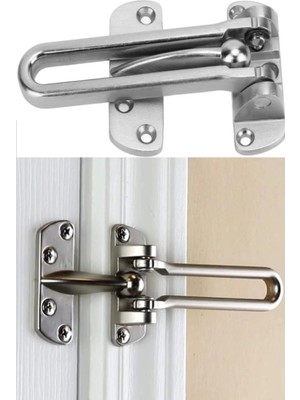 Mikasso Ev Ofis Kapısı Çelik Kapı Emniyet Kilidi Emniyet Kelepçesi Kapı Arkası Kilit Paslanmaz Mandalı Kilit