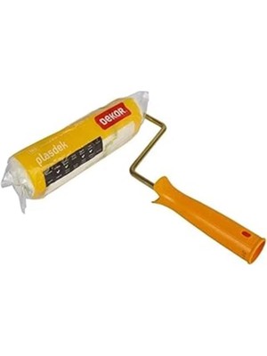 Mikasso Dekor Plasdek Iç Cephe Boya Rulosu 25 cm - Sarı Saplı Plastik Boya Rulosu