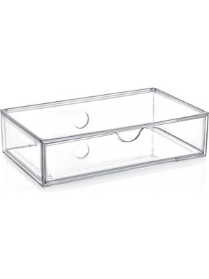 Mikasso Büyük Boy Makyaj ve Takı Çekmece Kutusu Belirtilmemiş Şeffaf Tr