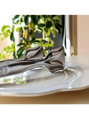Mikasso Inox Metal Pasta Maşası Paslanmaz Çelik 21 cm Paslanmaz Çelik Gümüş