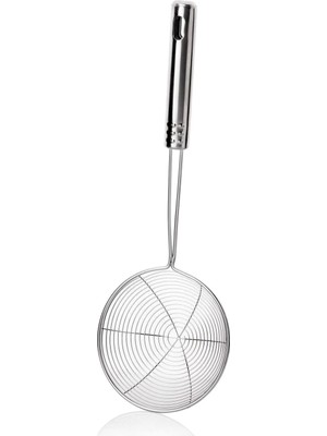 Mikasso Paslanmaz Çelik Tel Kevgir Kızartma Haşlama Süzgeç 35 cm Paslanmaz Çelik